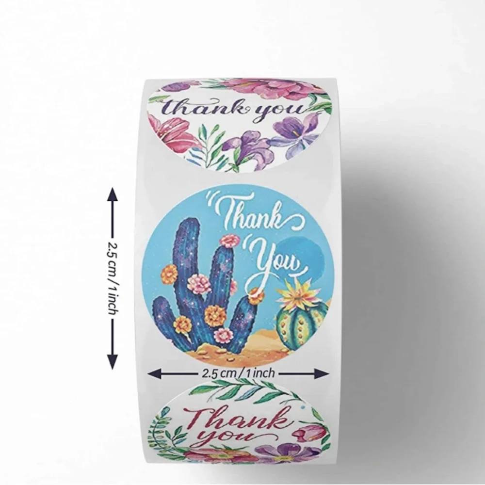100ct~1” Thank You Stickers Self Adhesive (Boutique) 🌵🆕🌵Save$$$..(2 For $12)